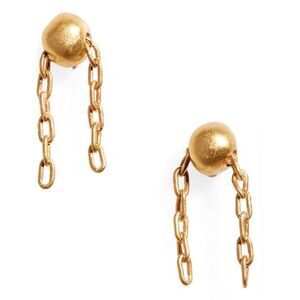 Madewell Chain Drop Stud Earrings NWT